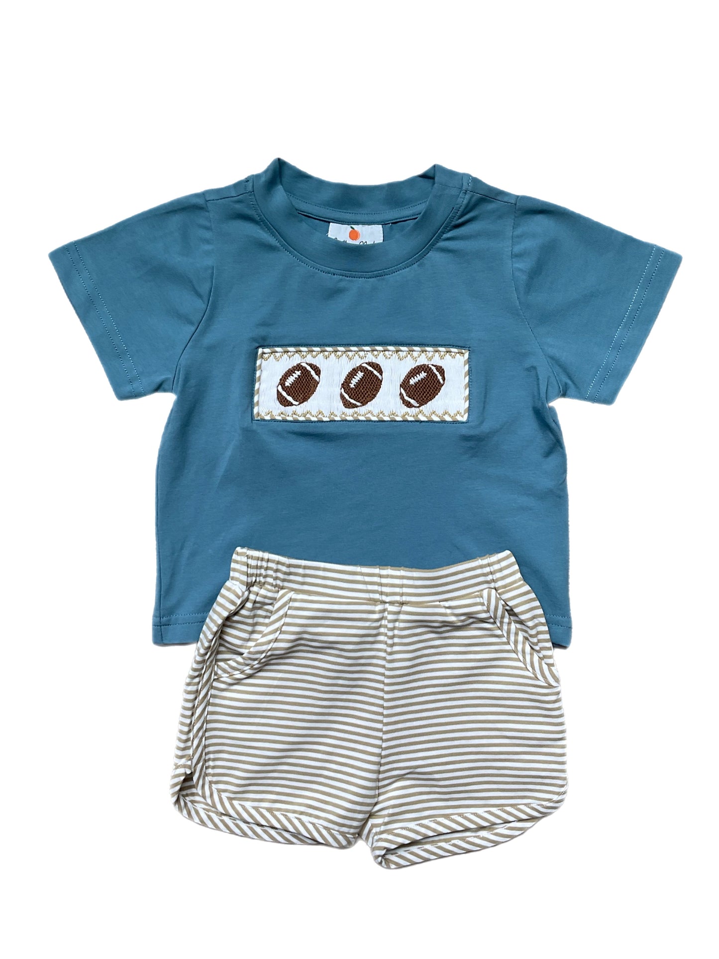 Boy’s Smocked Football Short Set