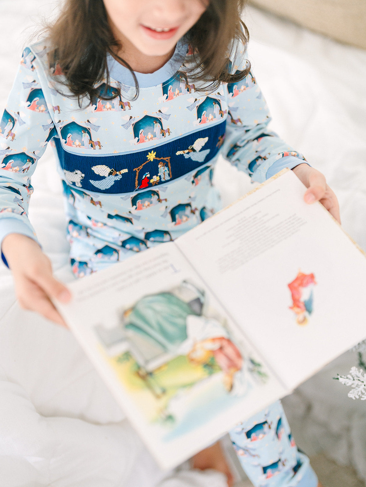 Boy’s Smocked Nativity Pajamas