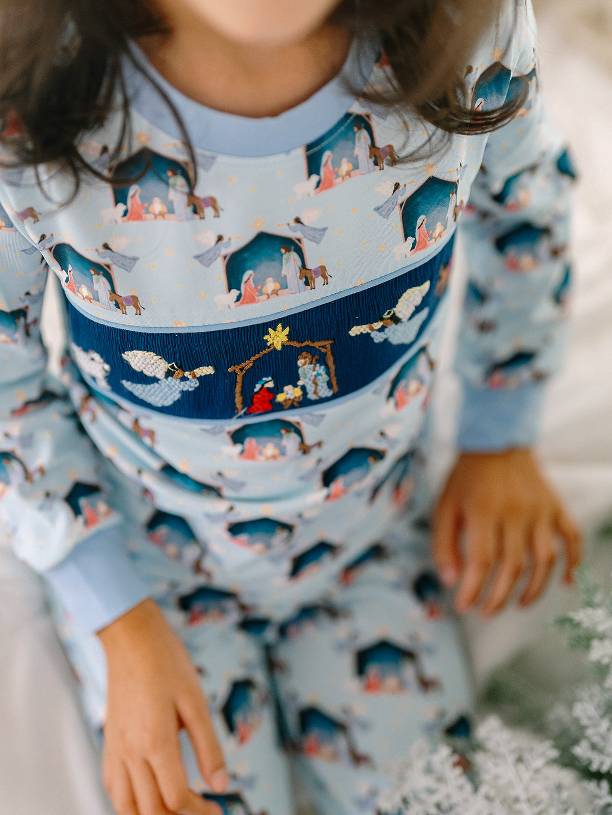 Boy’s Smocked Nativity Pajamas