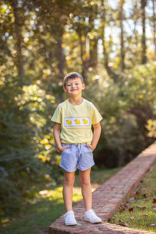 Boy’s Smocked Duck Short Set