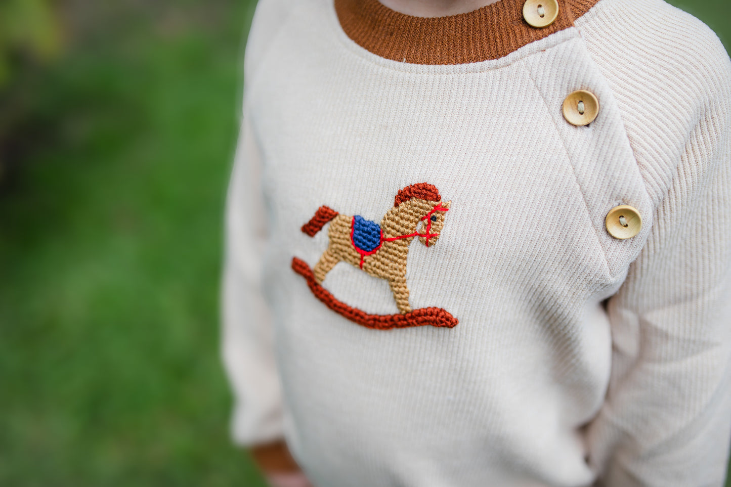 Boy’s Crochet Rocking Horse Sweater