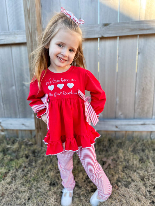 Girl’s Valentine’s Day Legging Set