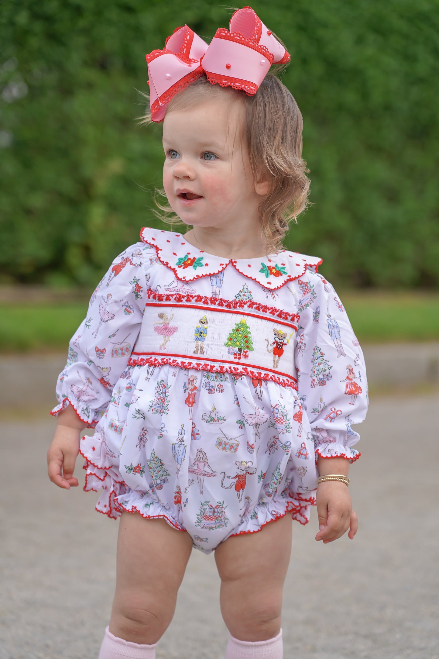 Girl’s Smocked Nutcracker Bubble