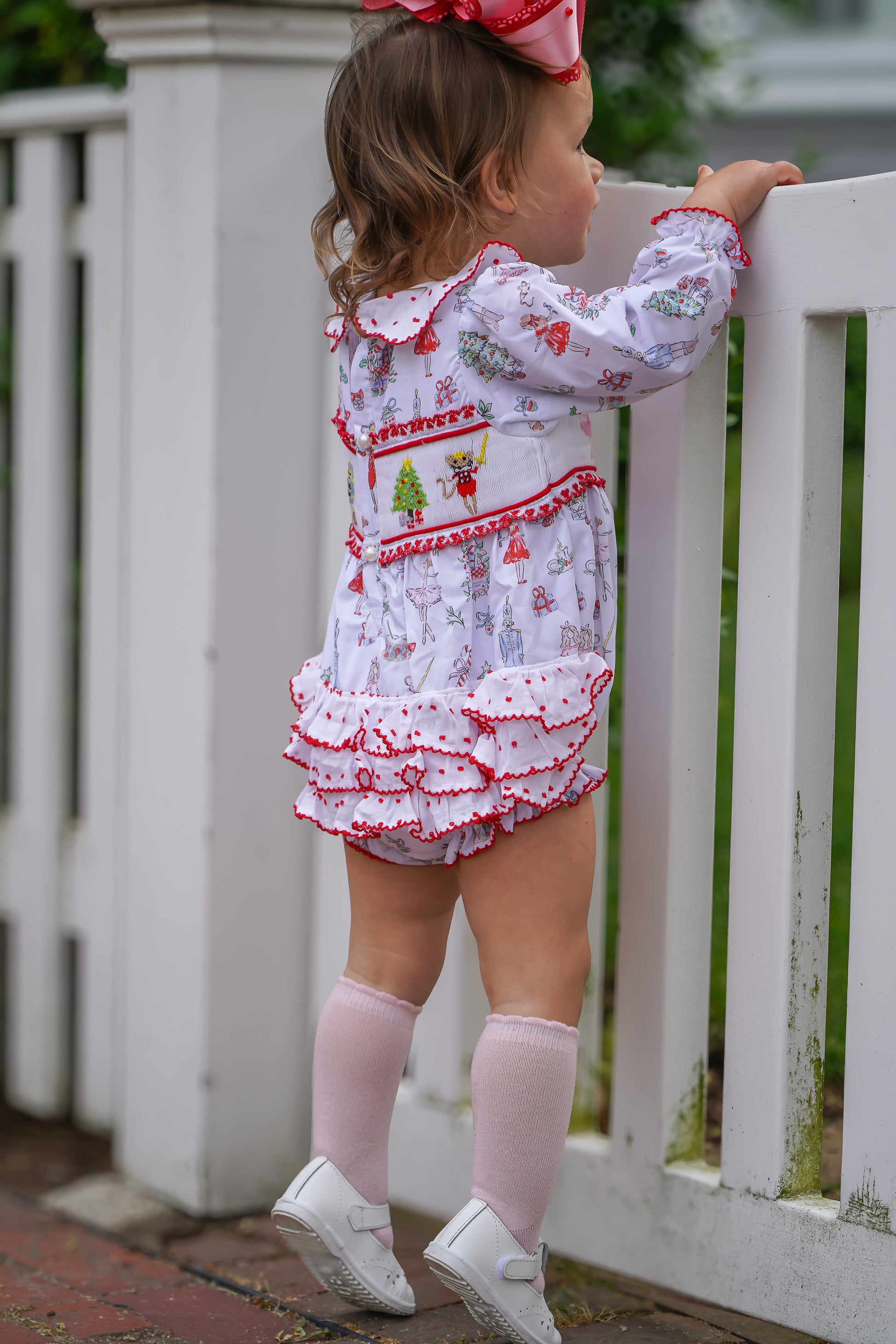 Girl’s Smocked Nutcracker Bubble