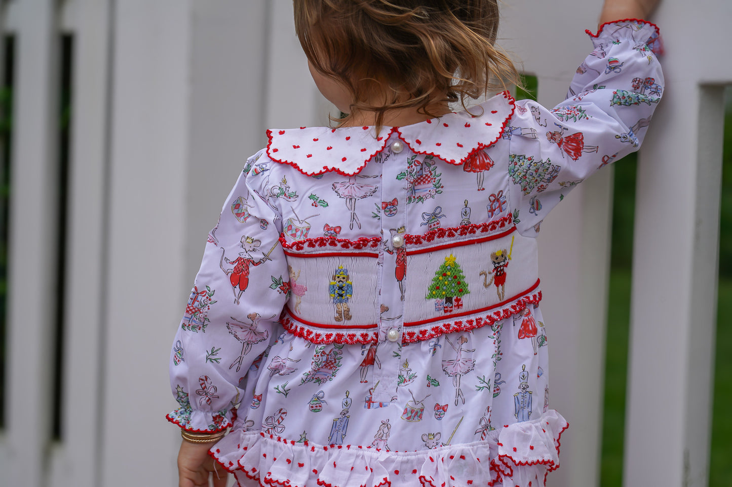 Girl’s Smocked Nutcracker Bubble