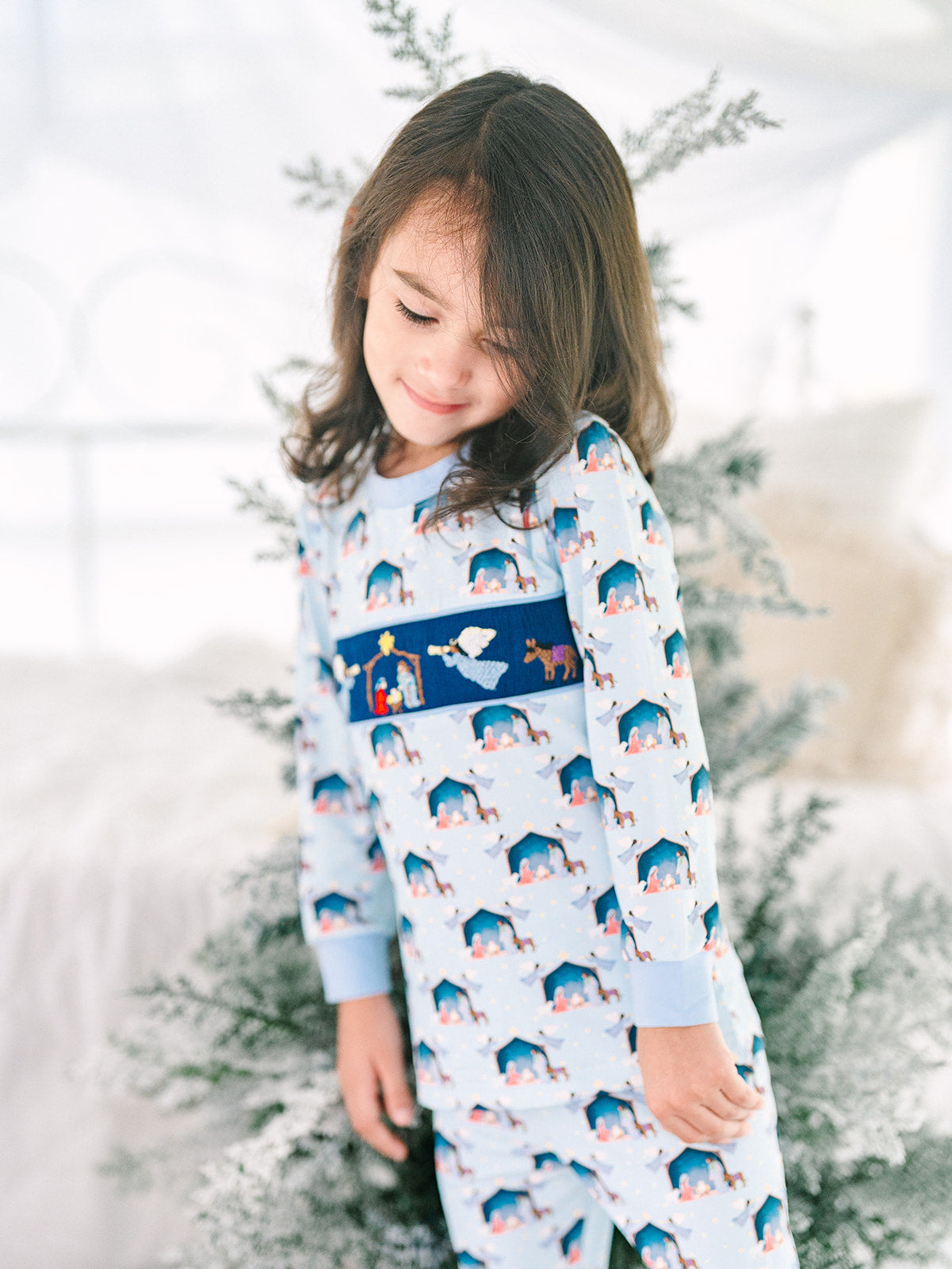 Boy’s Smocked Nativity Pajamas