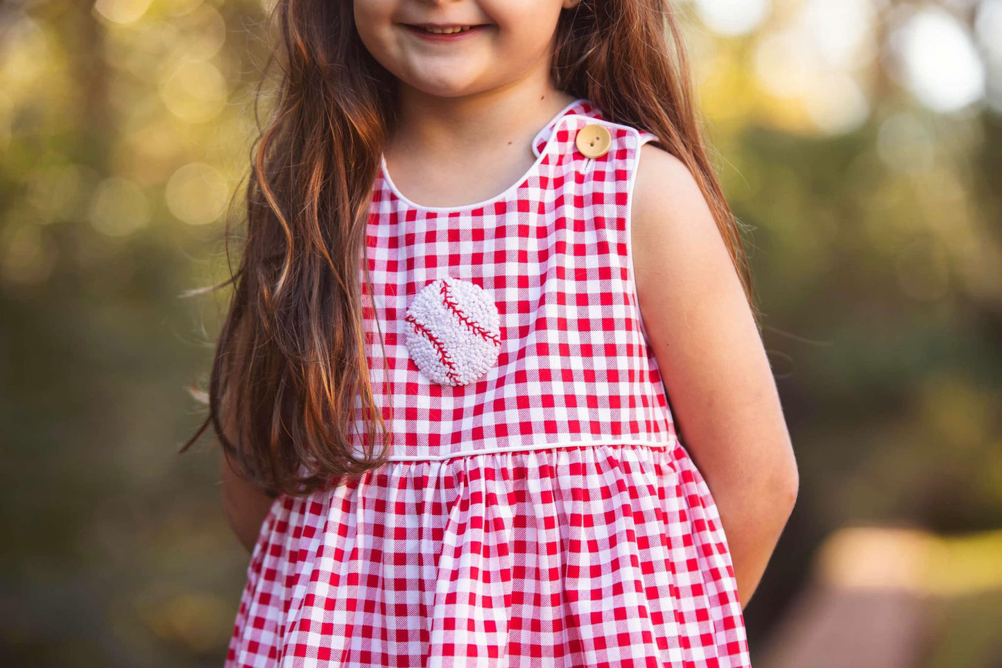 Girl’s French Knot Baseball Short Set