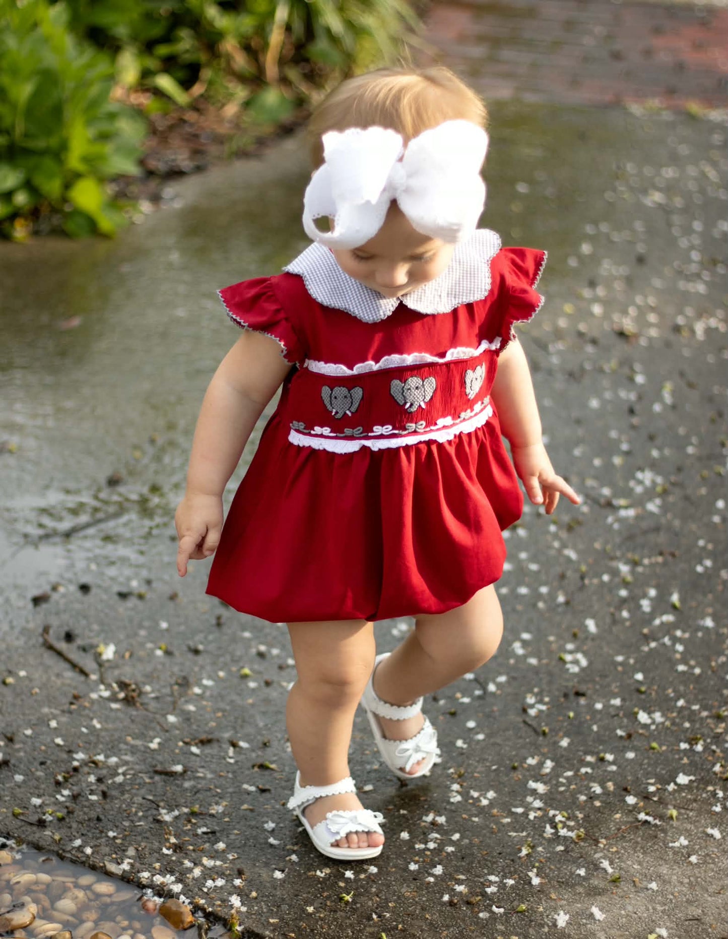 Smocked Elephant Girl Bubble