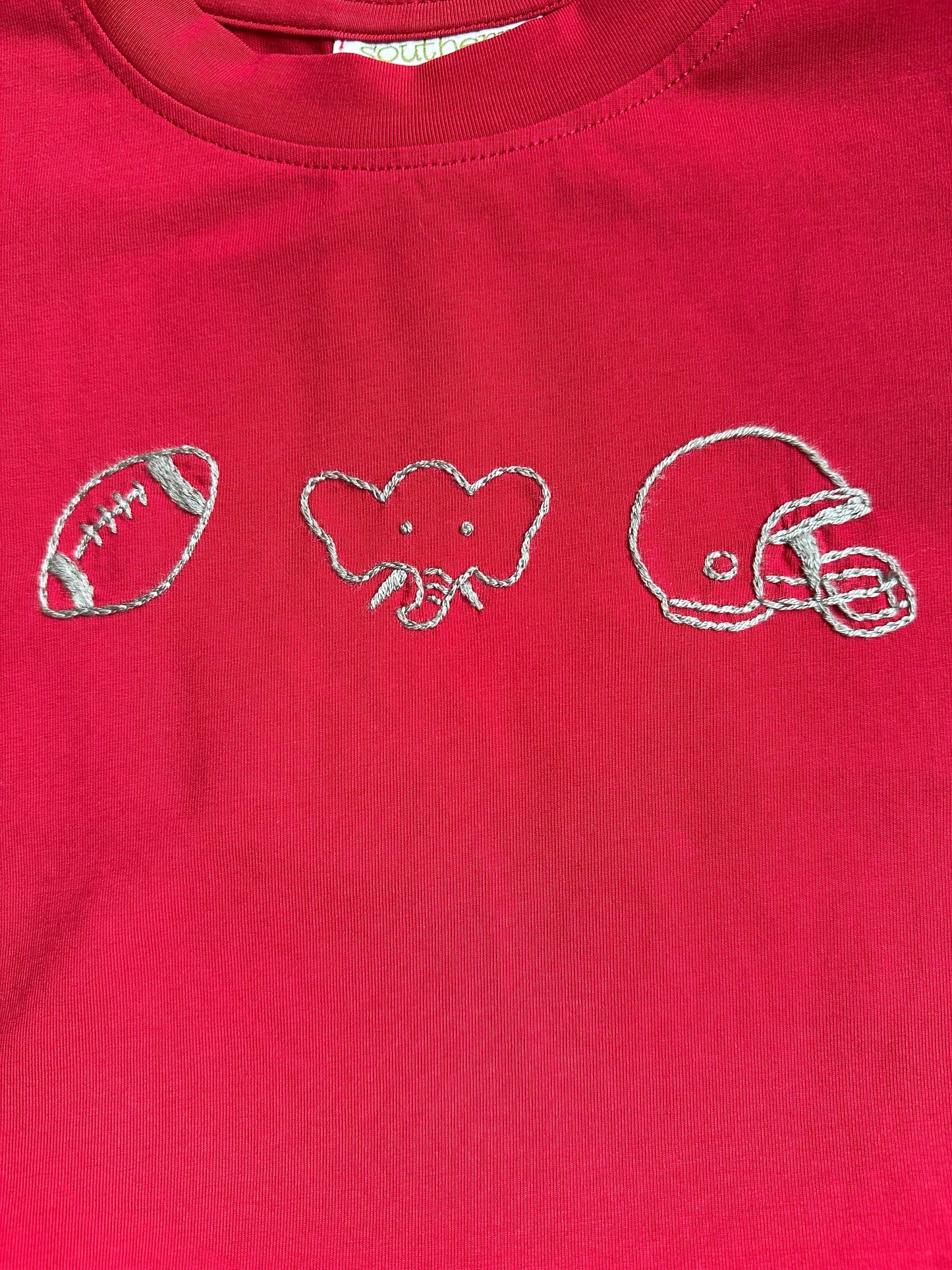 Embroidered Elephant Football Short Set