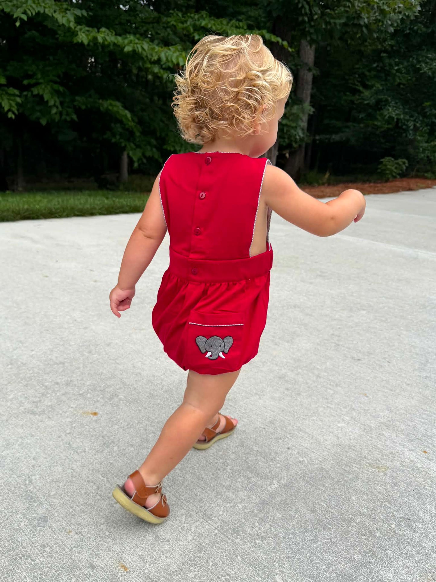 Boy’s Smocked Elephant Bubble