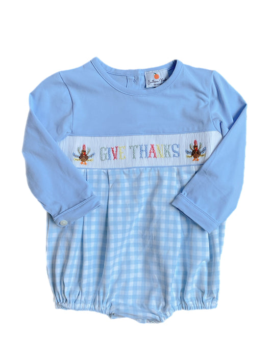 Boy’s Smocked Thanksgiving Bubble