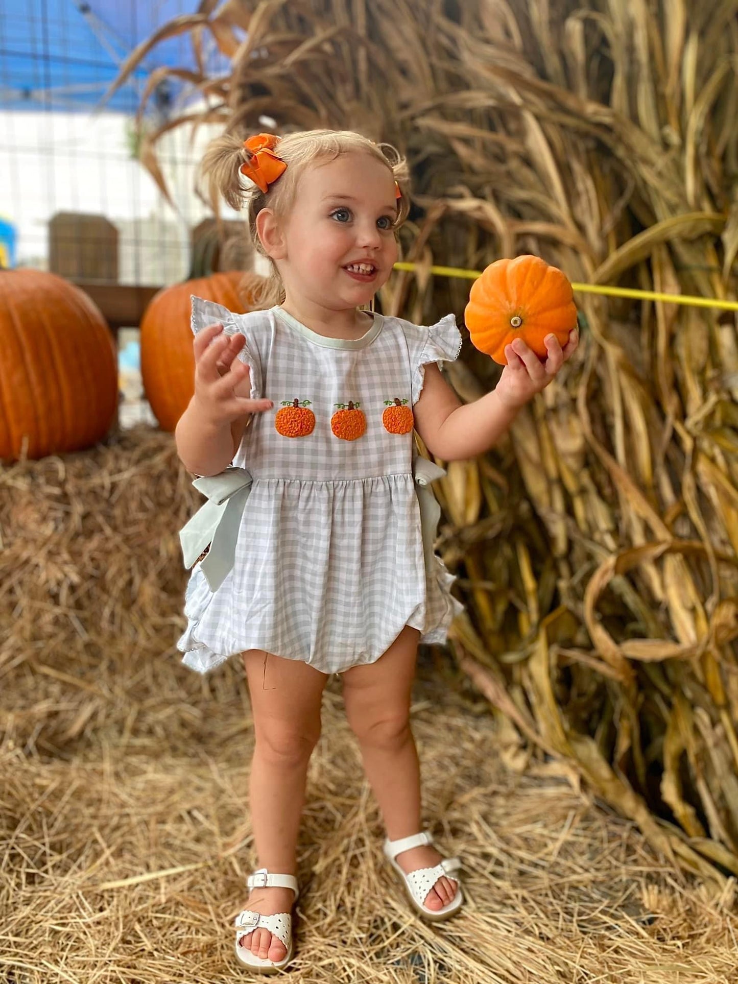 Girl’s Sage Pumpkin Bubble