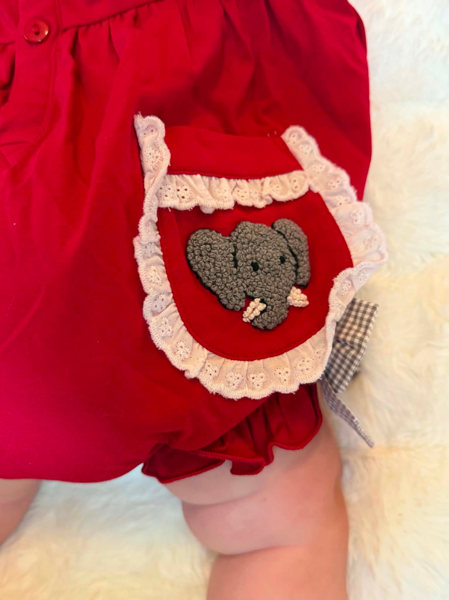Smocked Elephant Girl Bubble