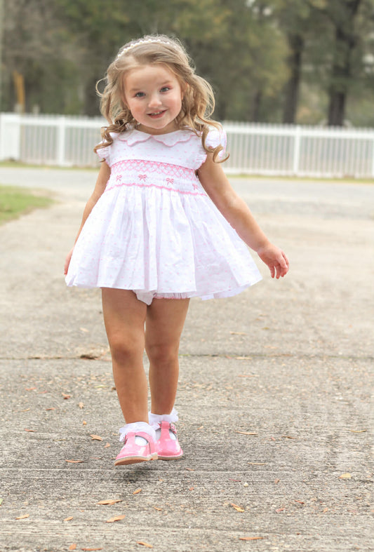 Smocked Bow Bloomer Set
