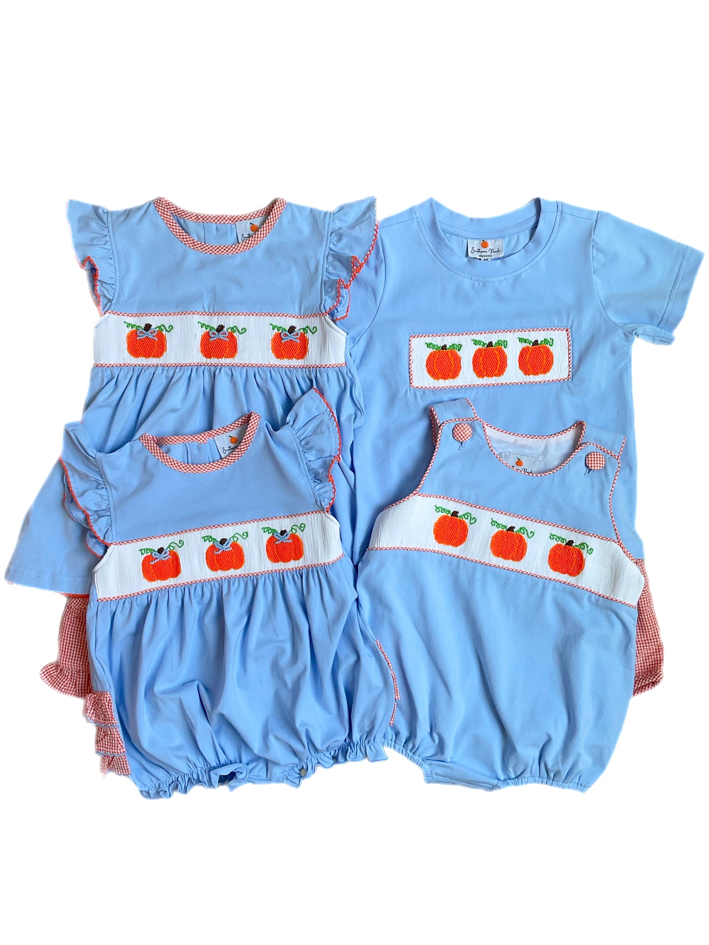 Girl’s Smocked Pumpkin Bubble