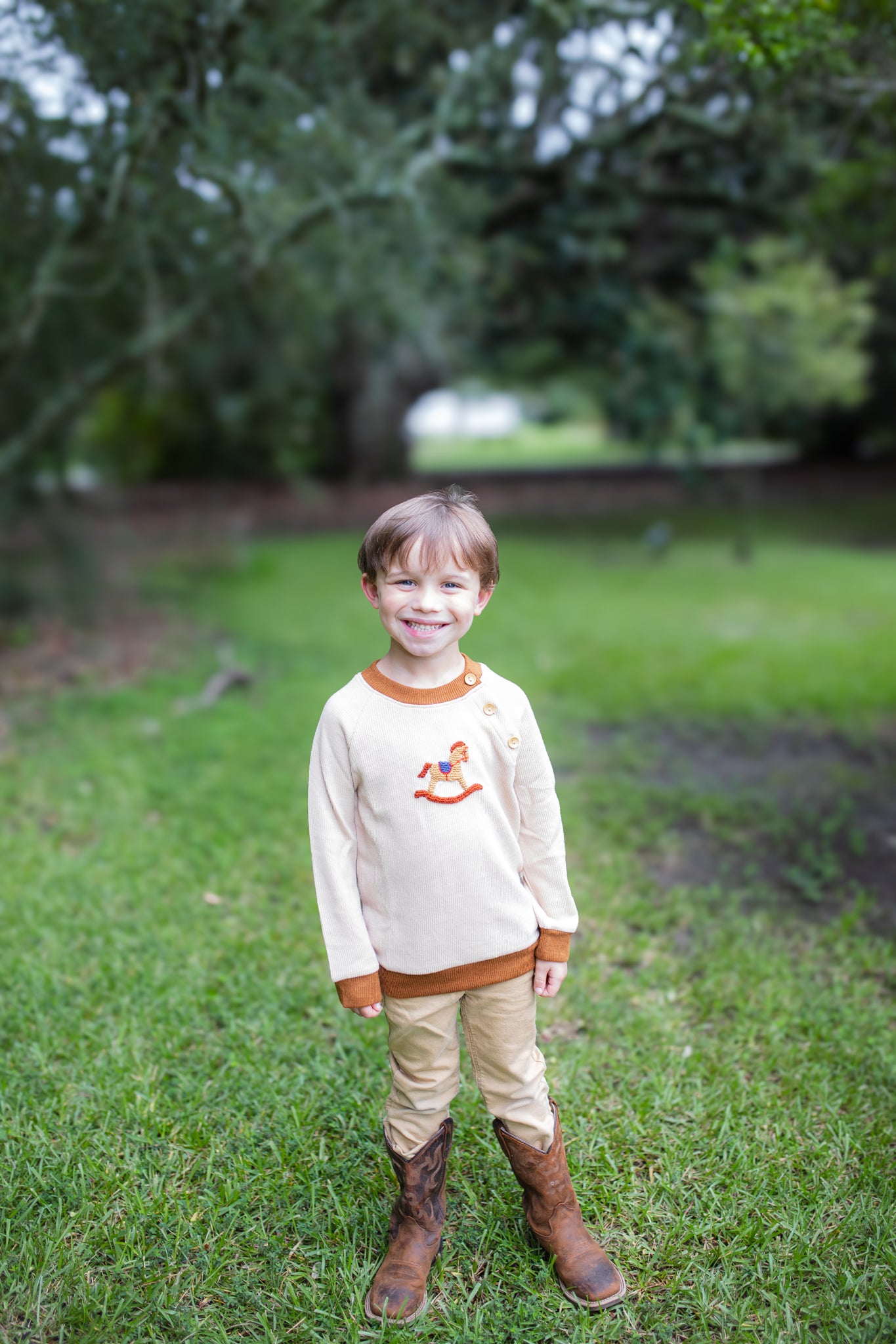 Boy’s Crochet Rocking Horse Sweater