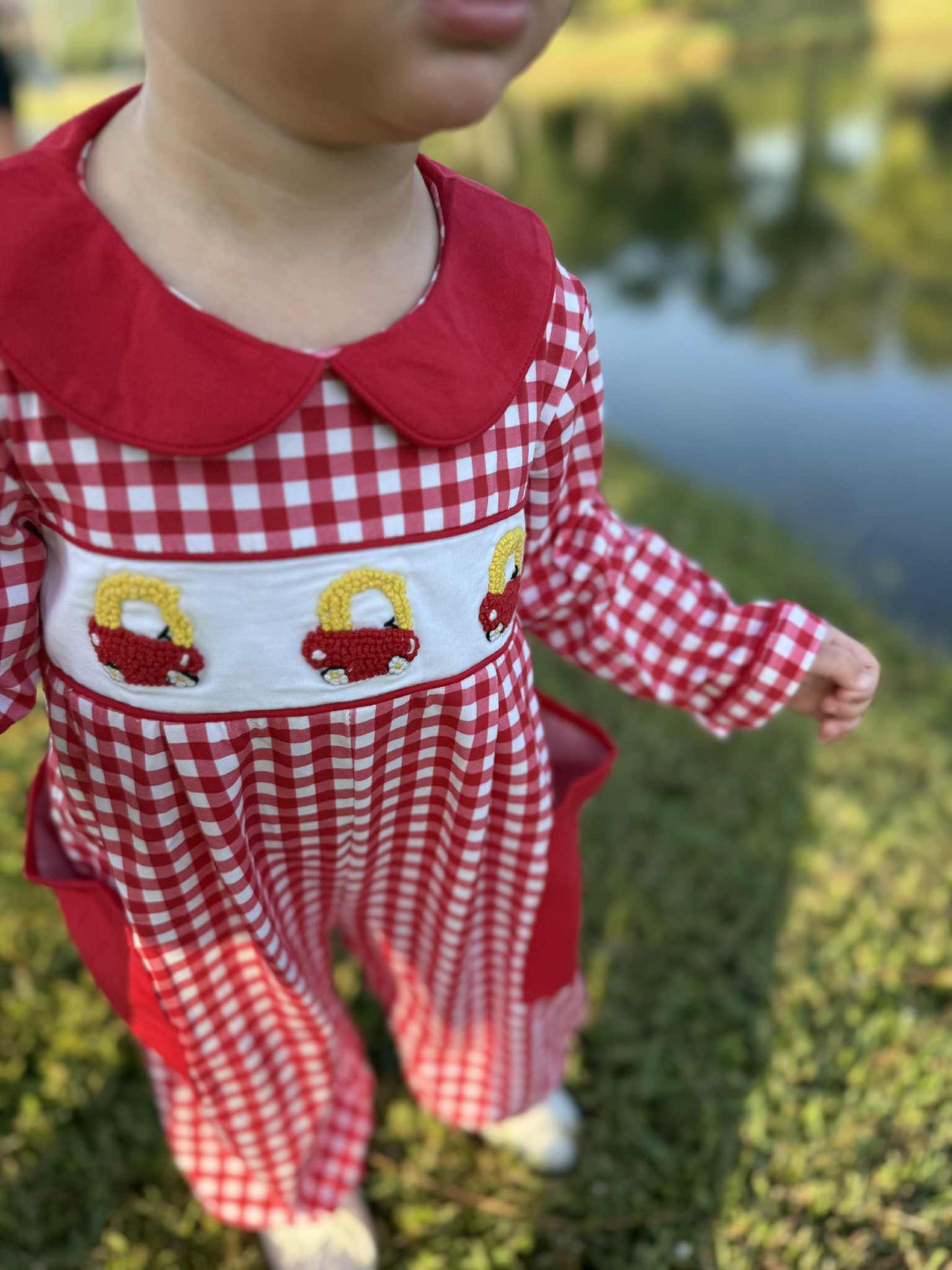 Boys French Knot Cozy Coupe Romper