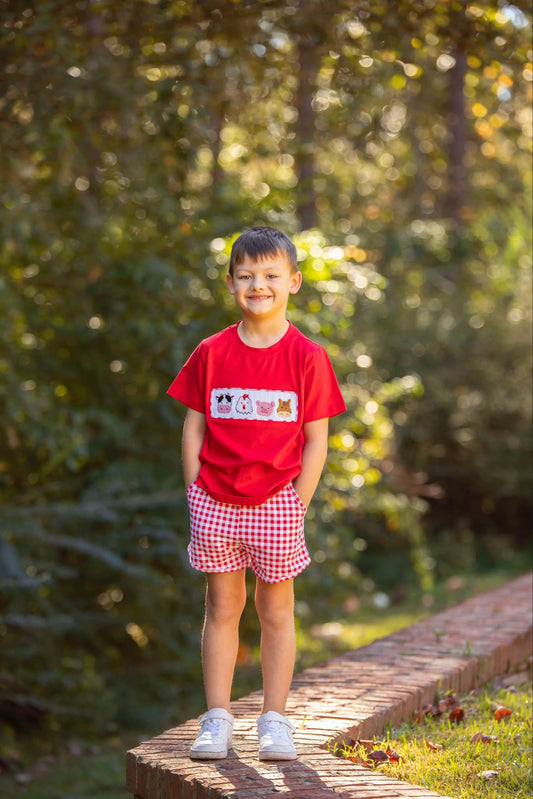 Boys’ Smocked Farm Short Set