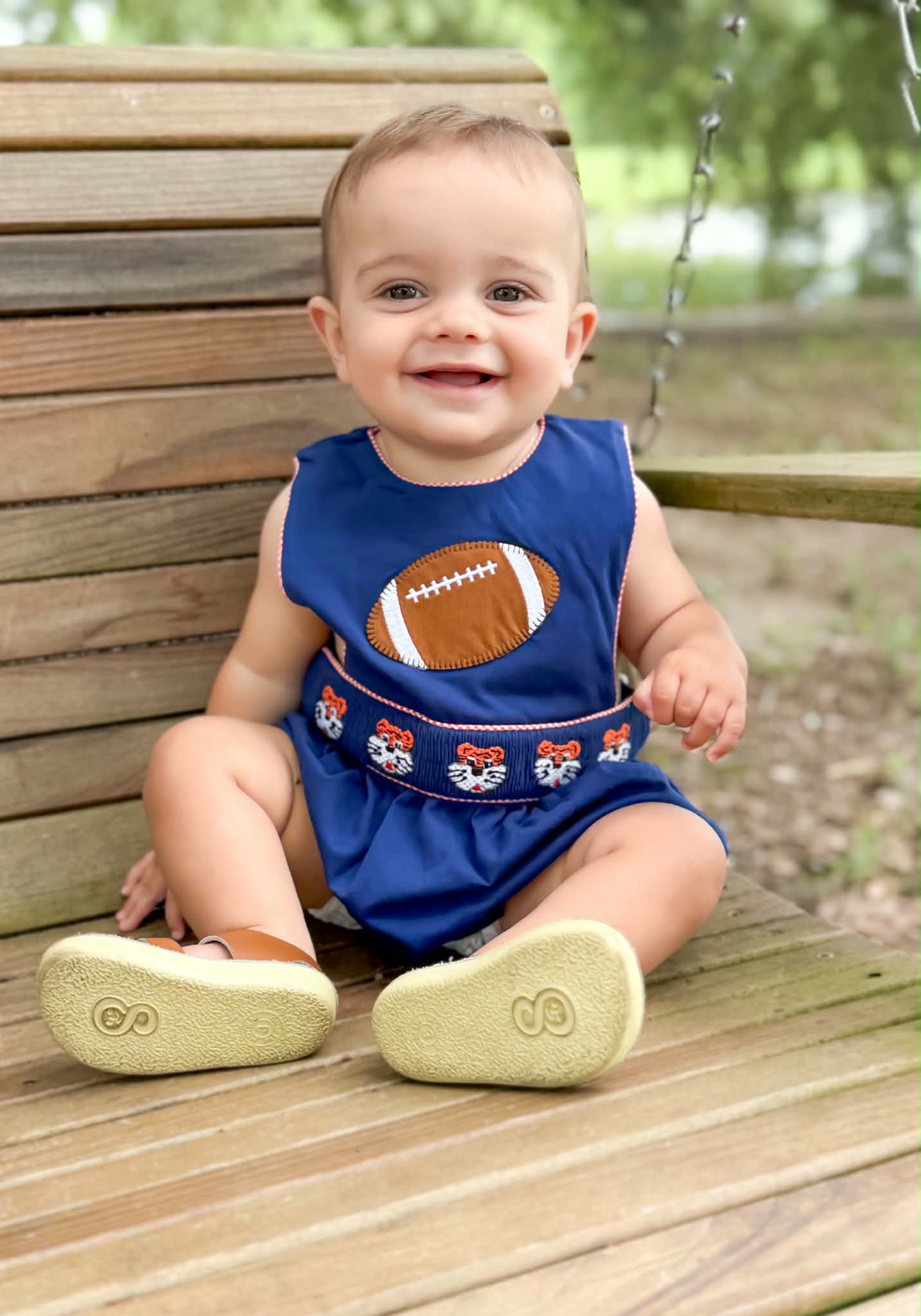 Boy’s Smocked Tiger Bubble