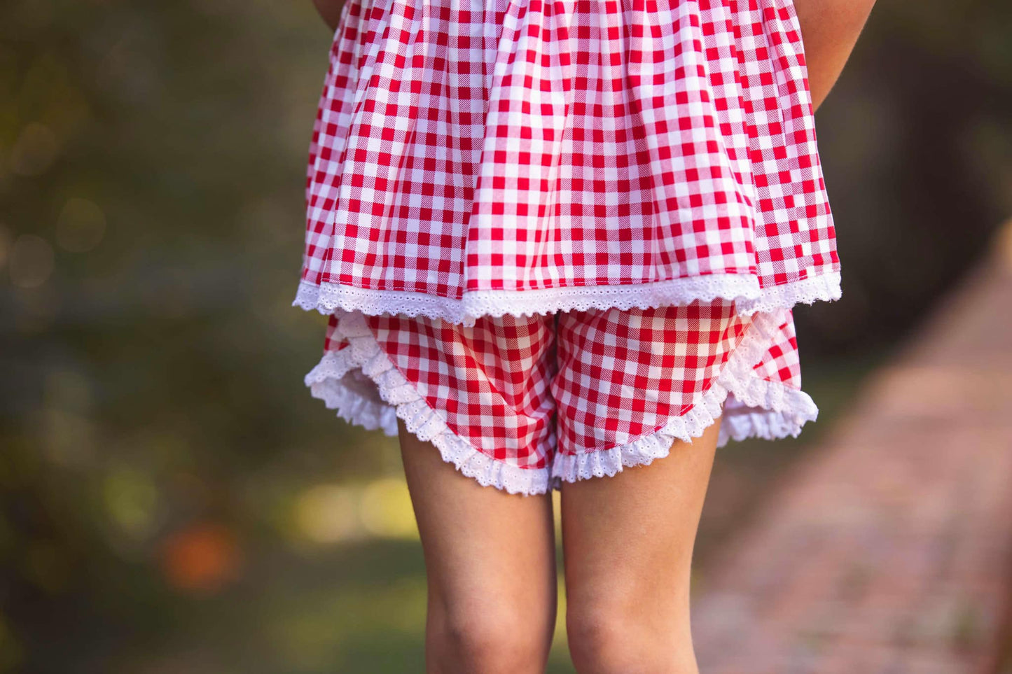 Girl’s French Knot Baseball Short Set