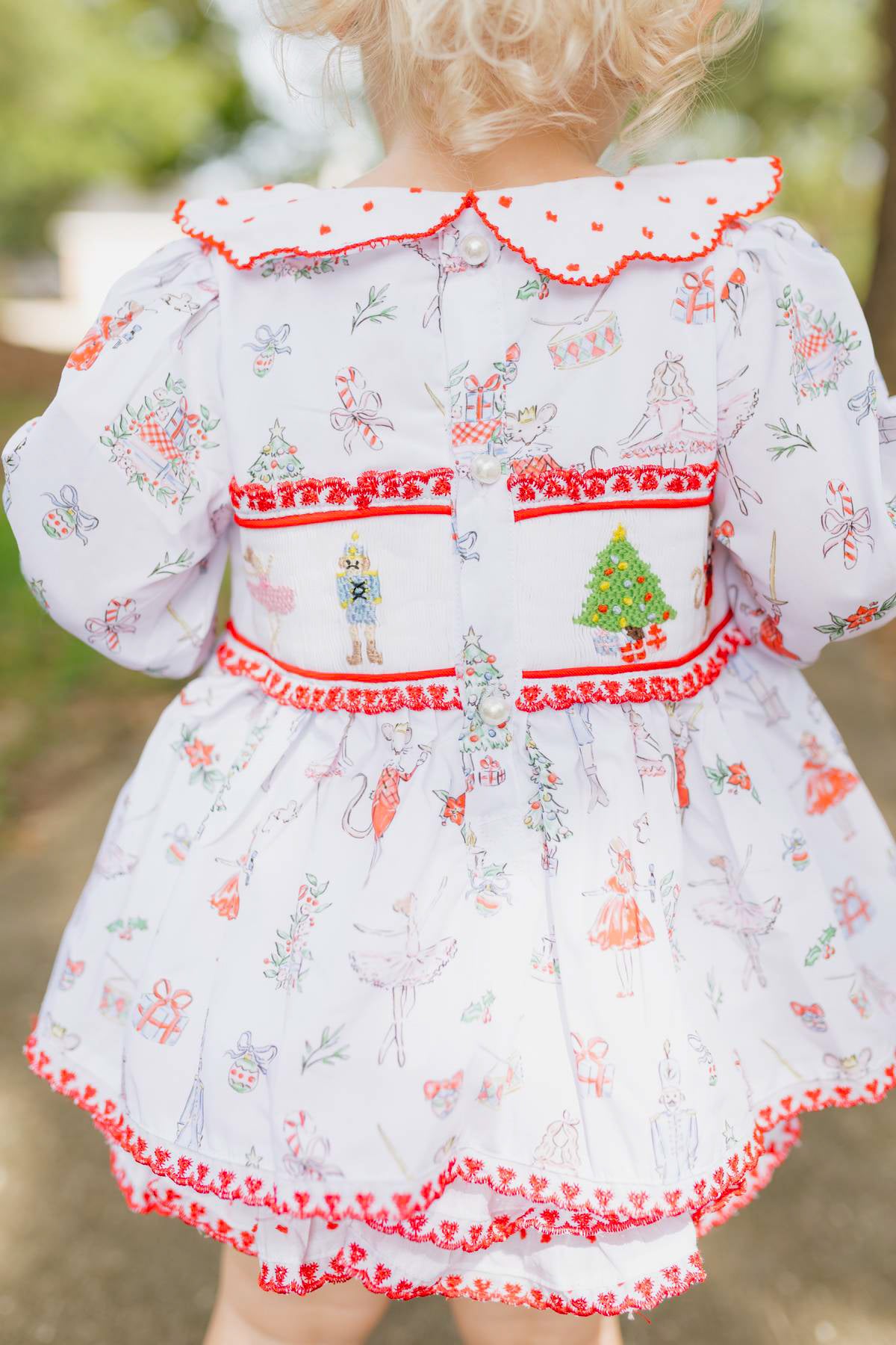 Girl’s Smocked Nutcracker Bloomer Set