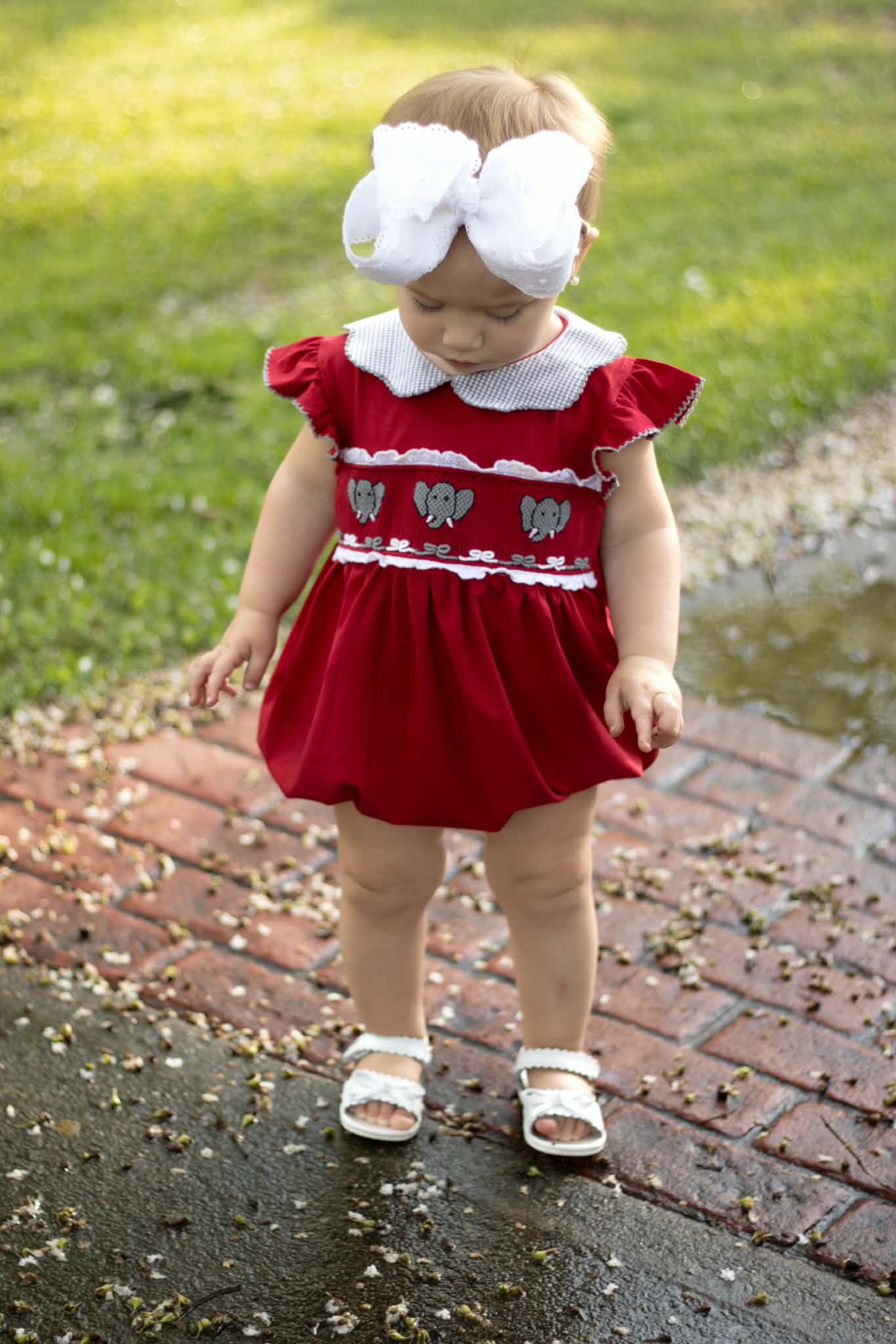 Smocked Elephant Girl Bubble