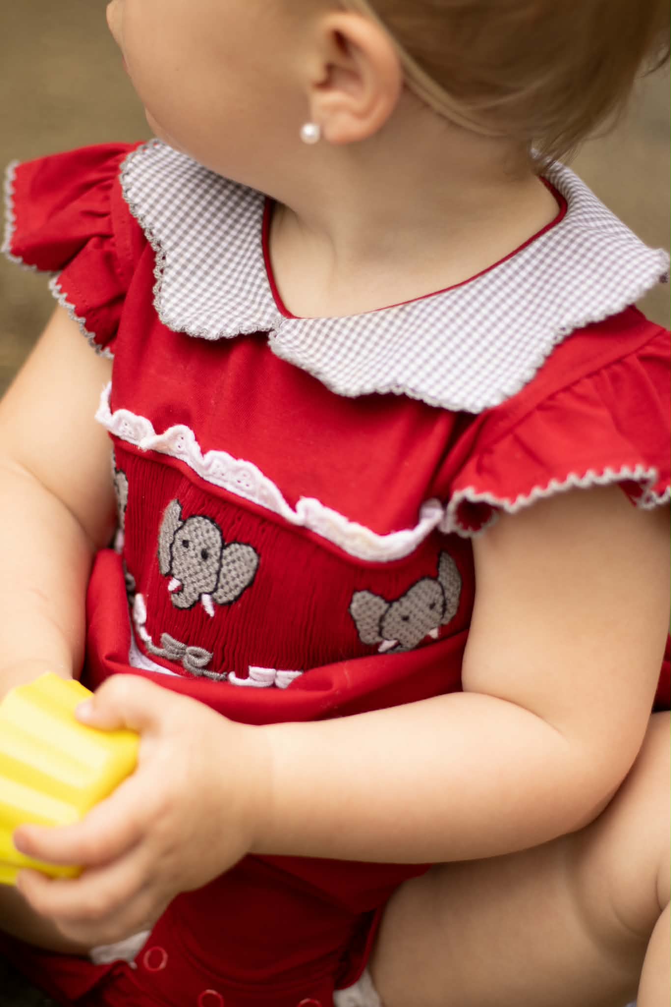 Smocked Elephant Girl Bubble