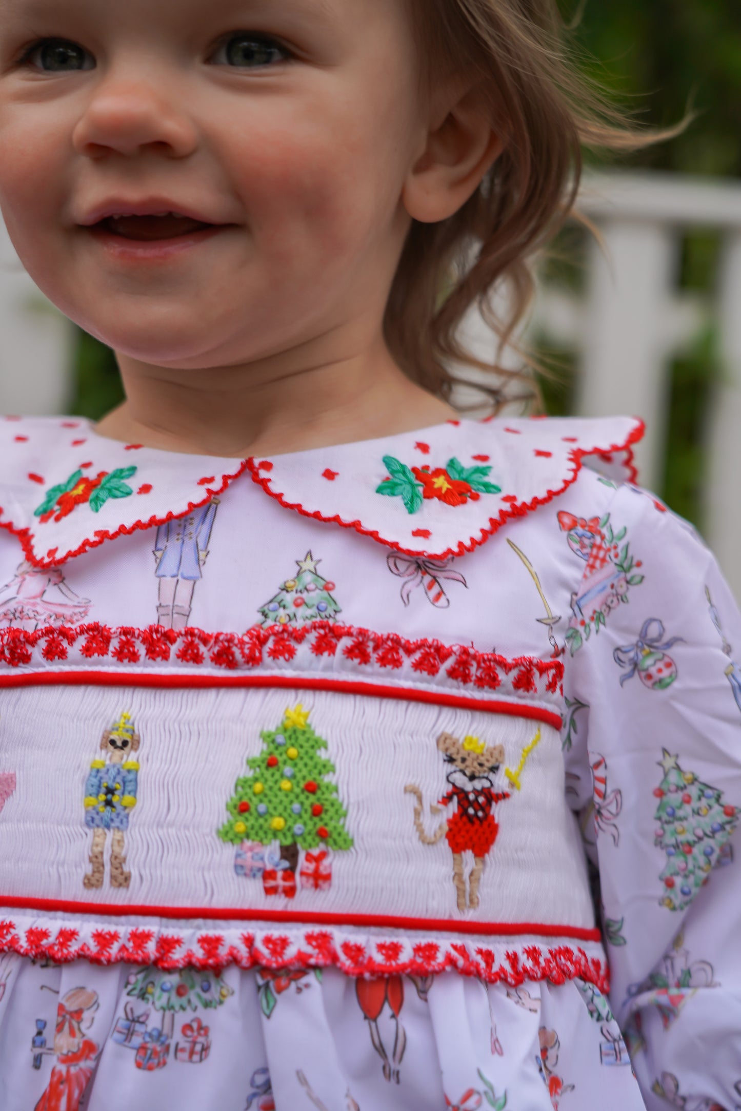 Girl’s Smocked Nutcracker Bubble