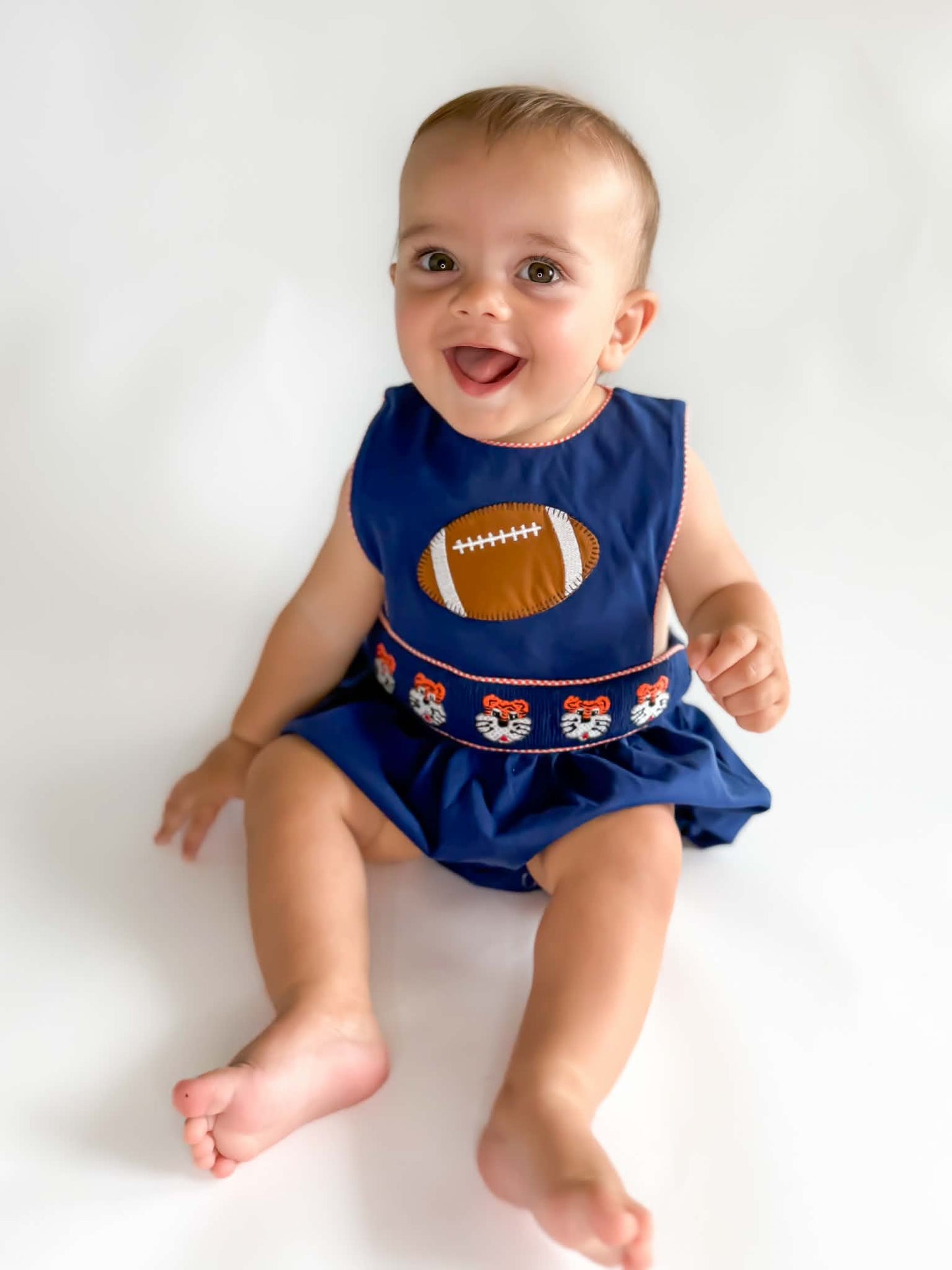 Boy’s Smocked Tiger Bubble