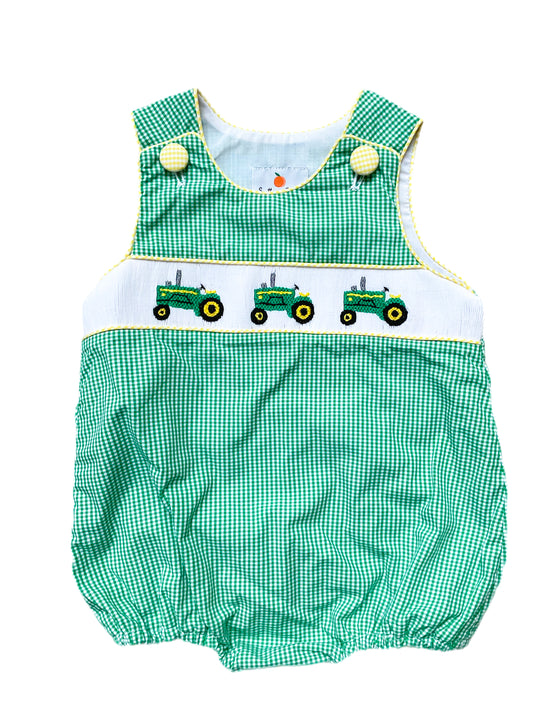 Boy’s Smocked Tractor Bubble