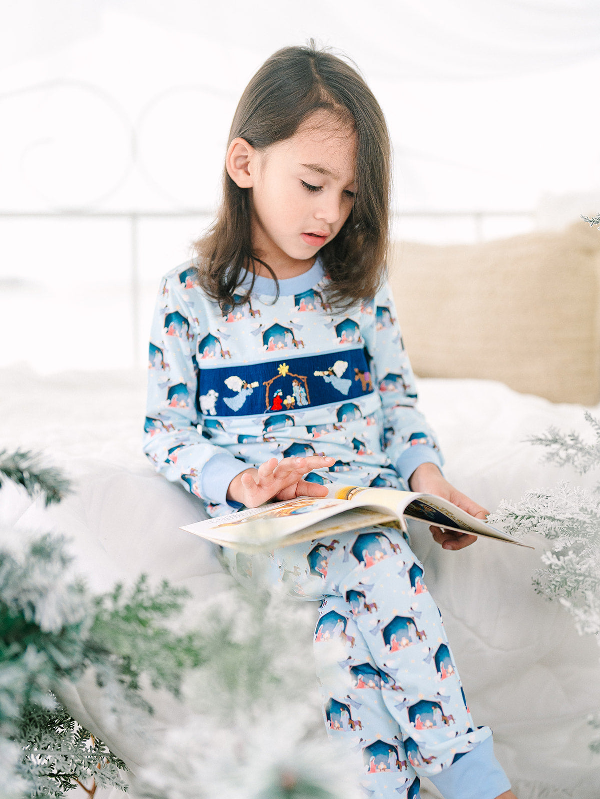 Boy’s Smocked Nativity Pajamas