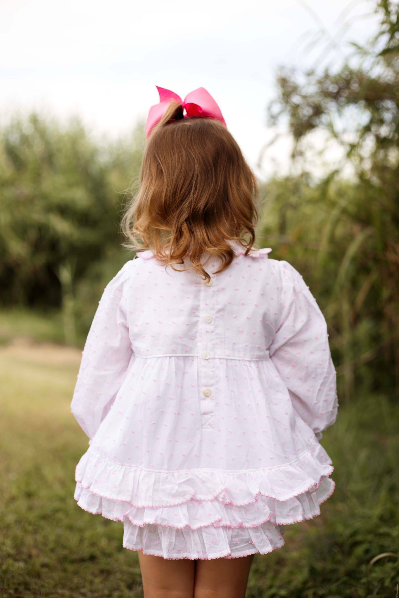 Girls Smocked Bow Bubble
