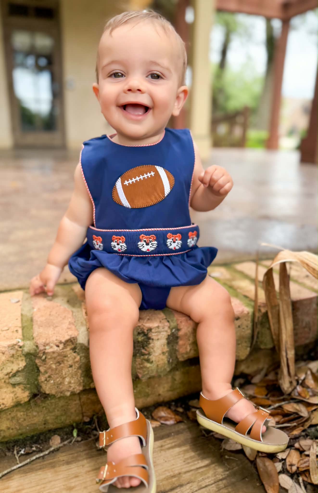 Boy’s Smocked Tiger Bubble