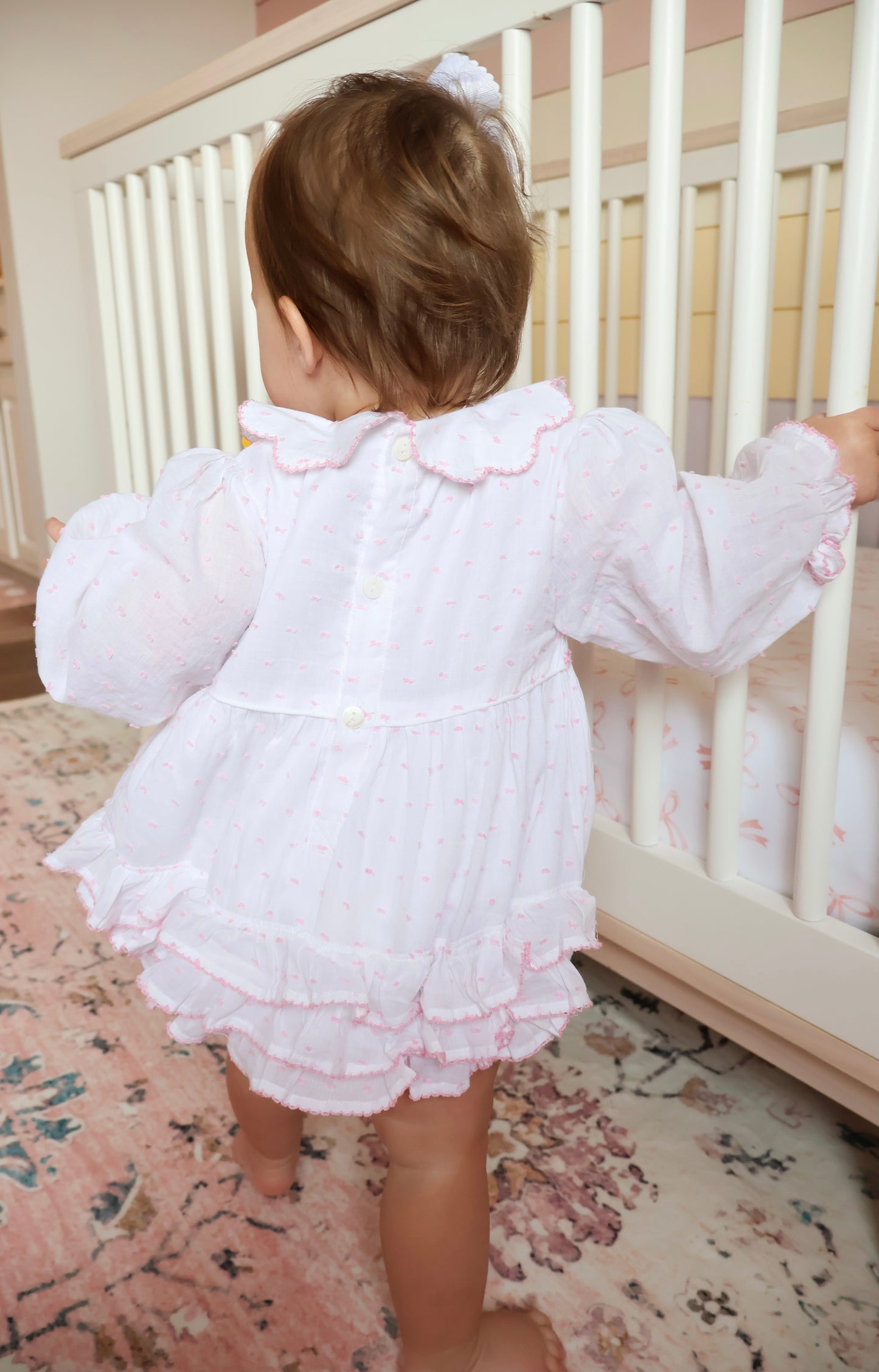 Girls Smocked Bow Bubble