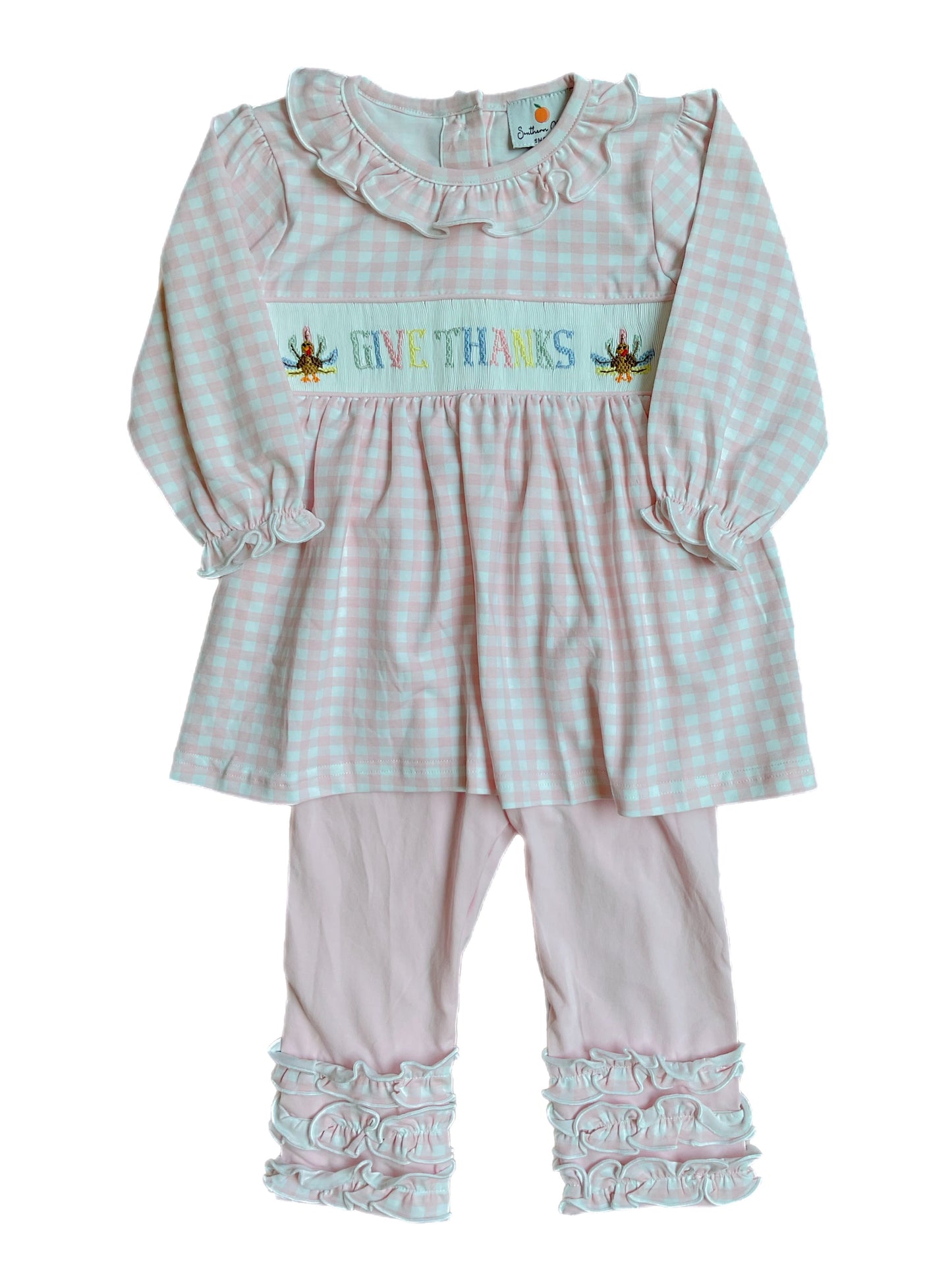 Girl’s Smocked Thanksgiving Legging Set