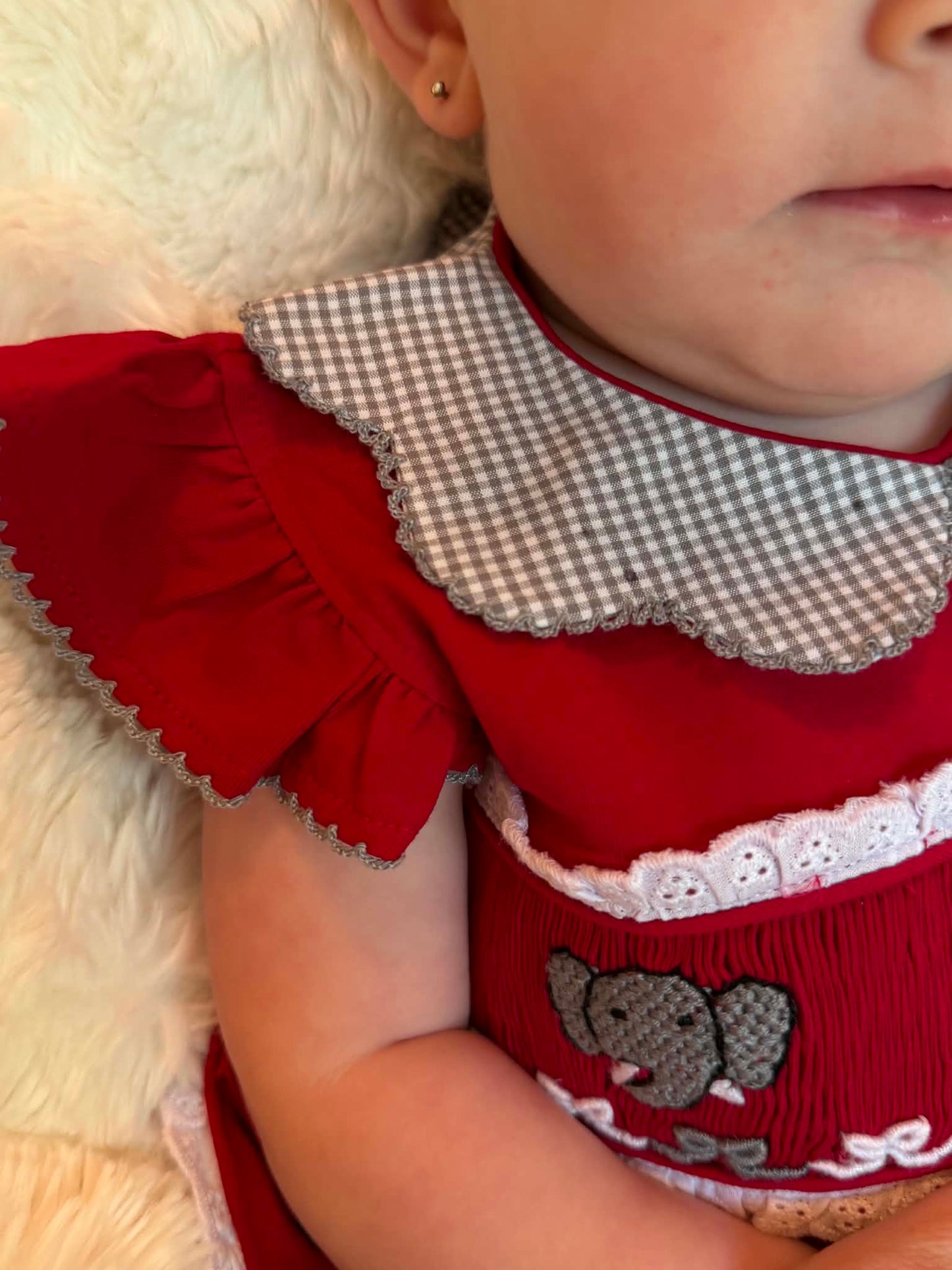 Smocked Elephant Girl Bubble