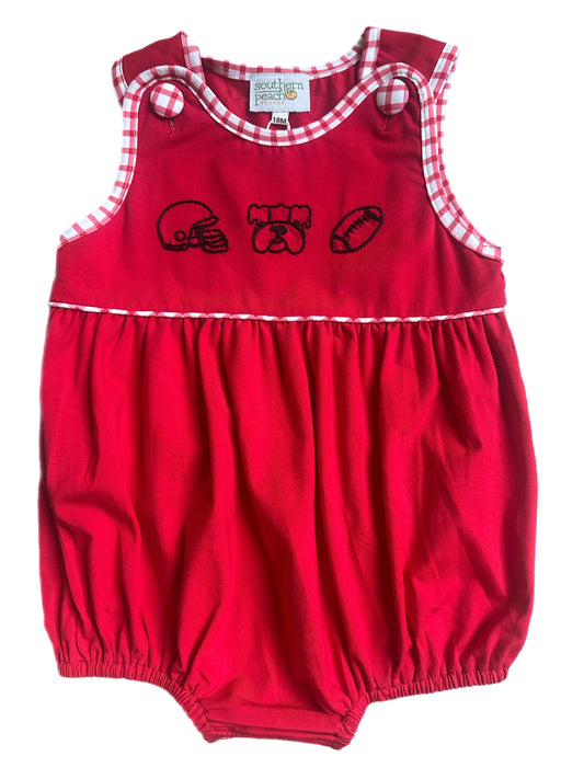 Embroidered Bulldog Football Bubble