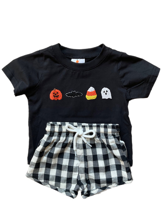 Boy’s Halloween Linen Short Set