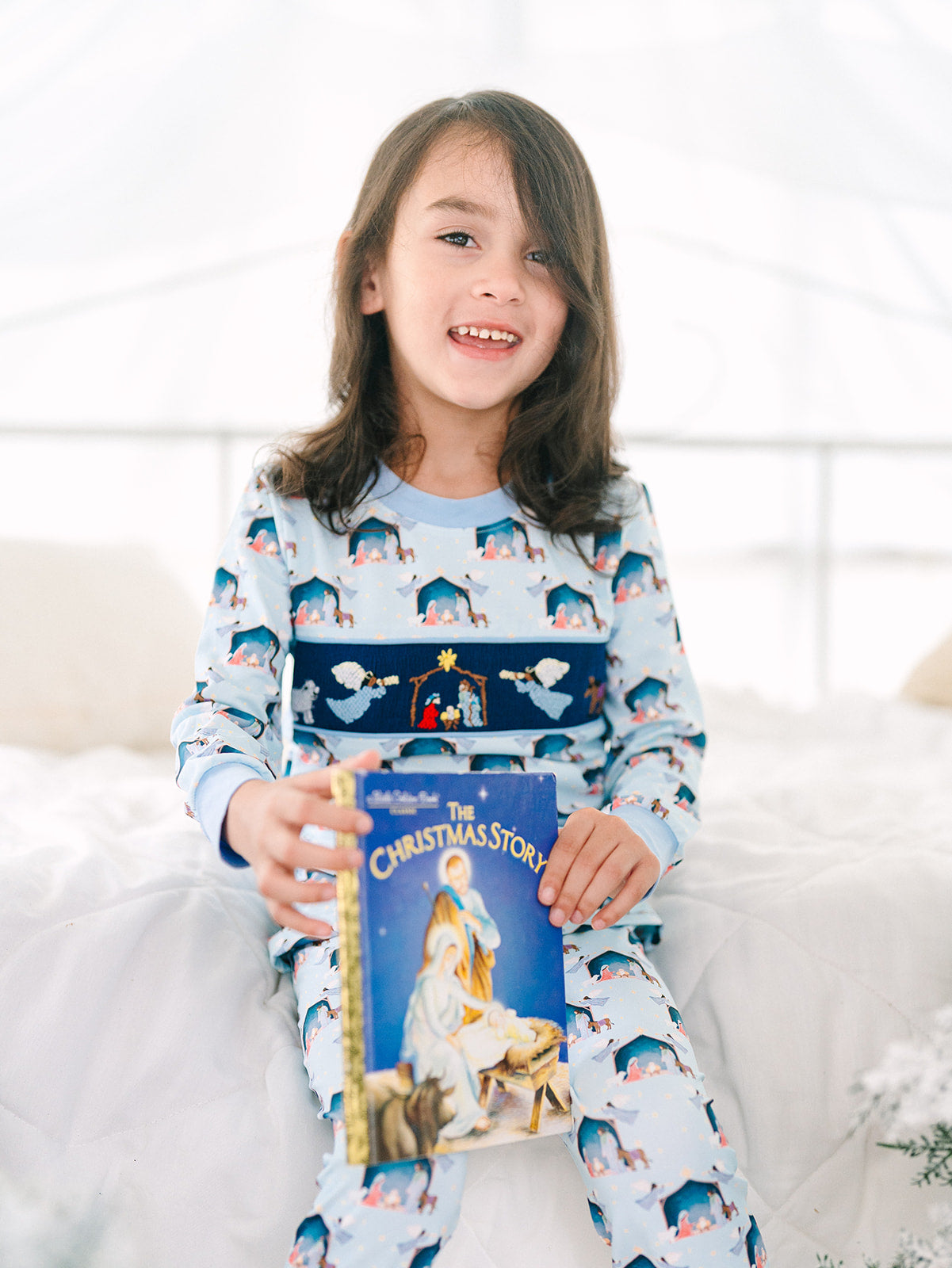 Boy’s Smocked Nativity Pajamas