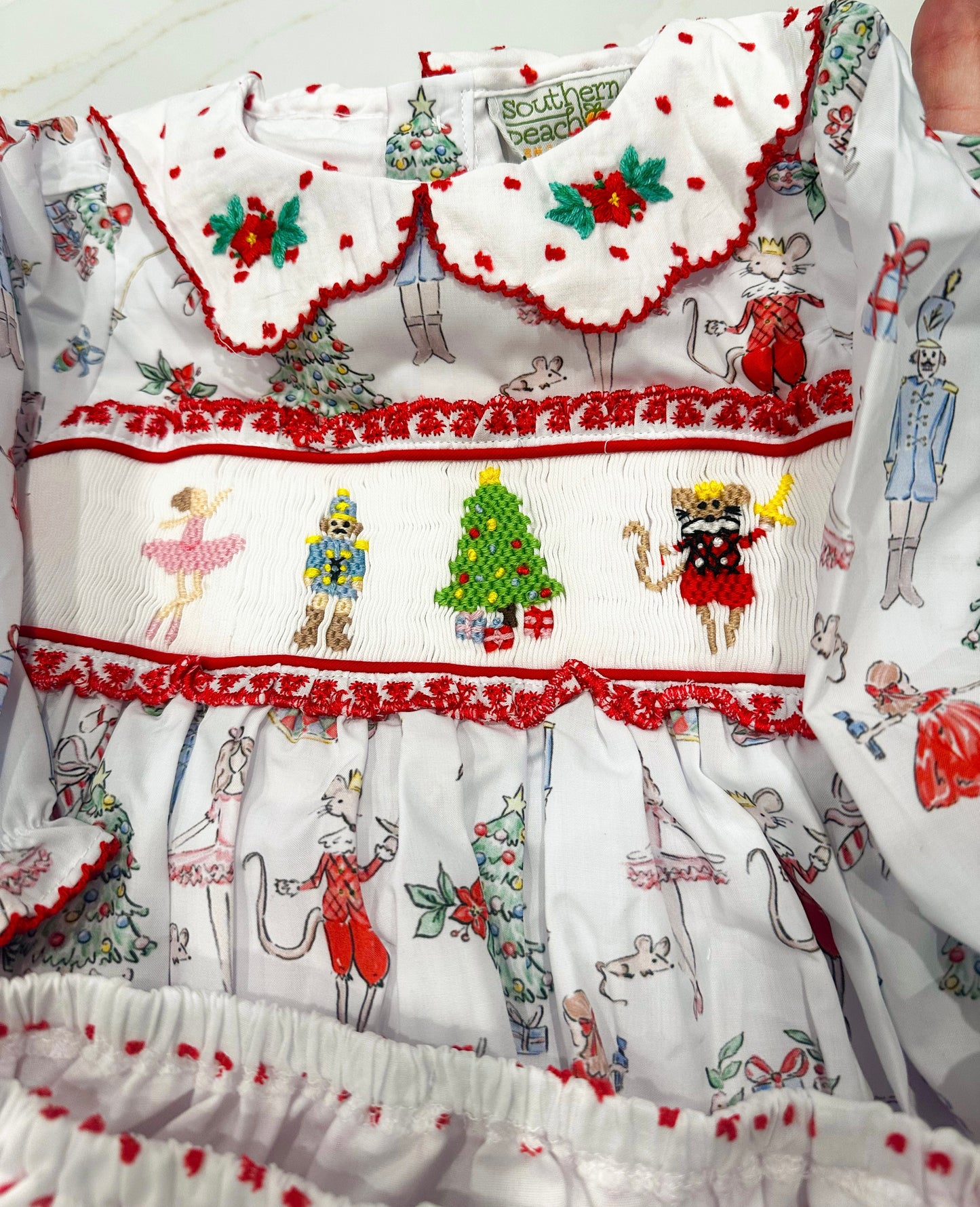 Girl’s Smocked Nutcracker Bloomer Set