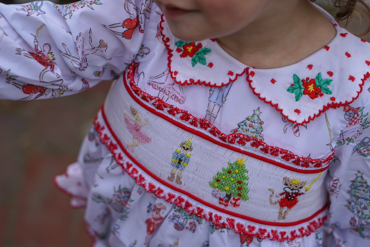 Girl’s Smocked Nutcracker Bubble