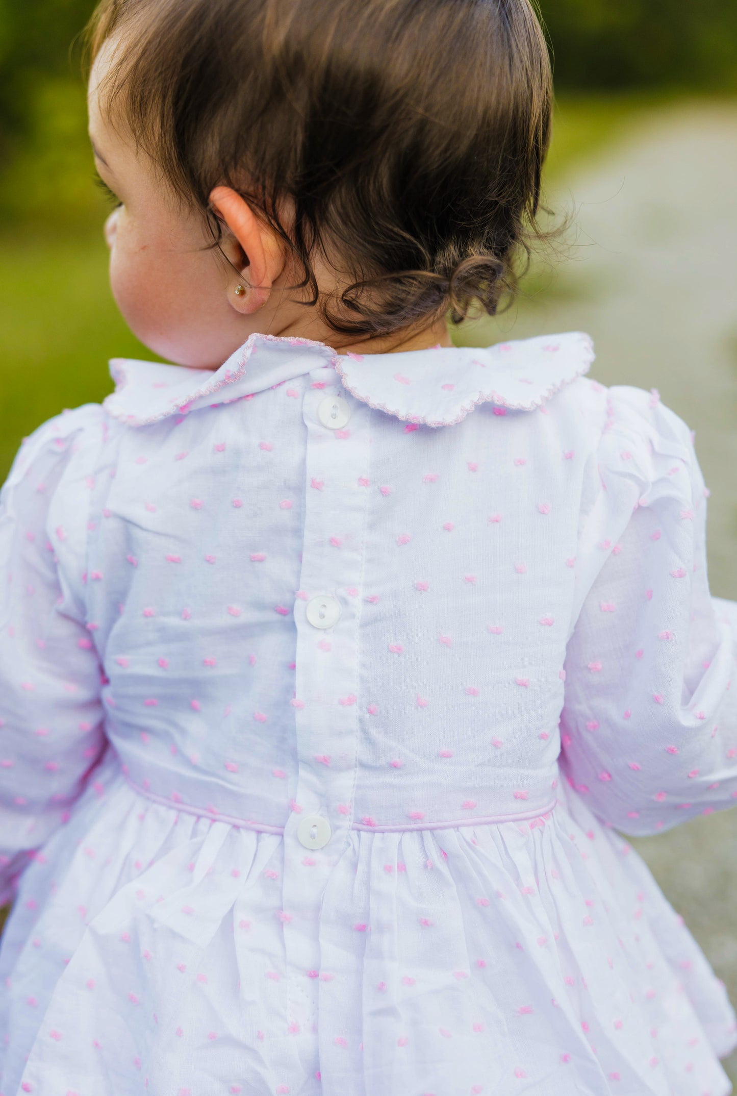 Smocked Pink Bow Bloomer Set- Long Sleeve