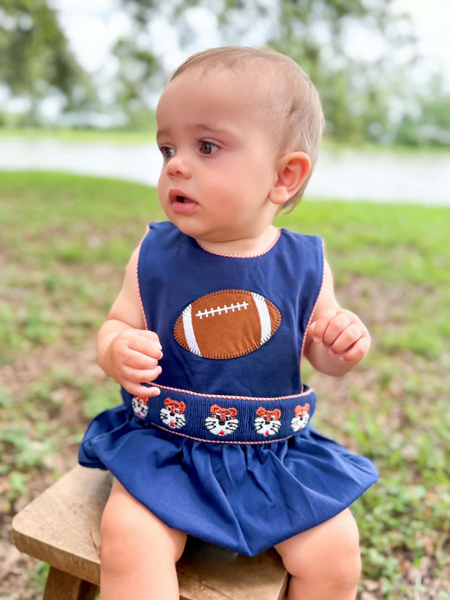 Boy’s Smocked Tiger Bubble