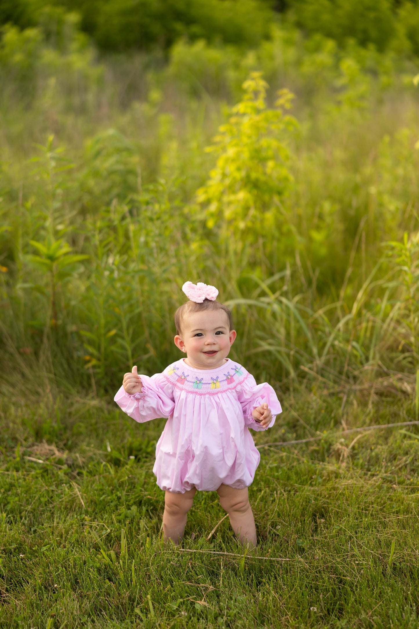 Pink Gifts Smocked Bubble