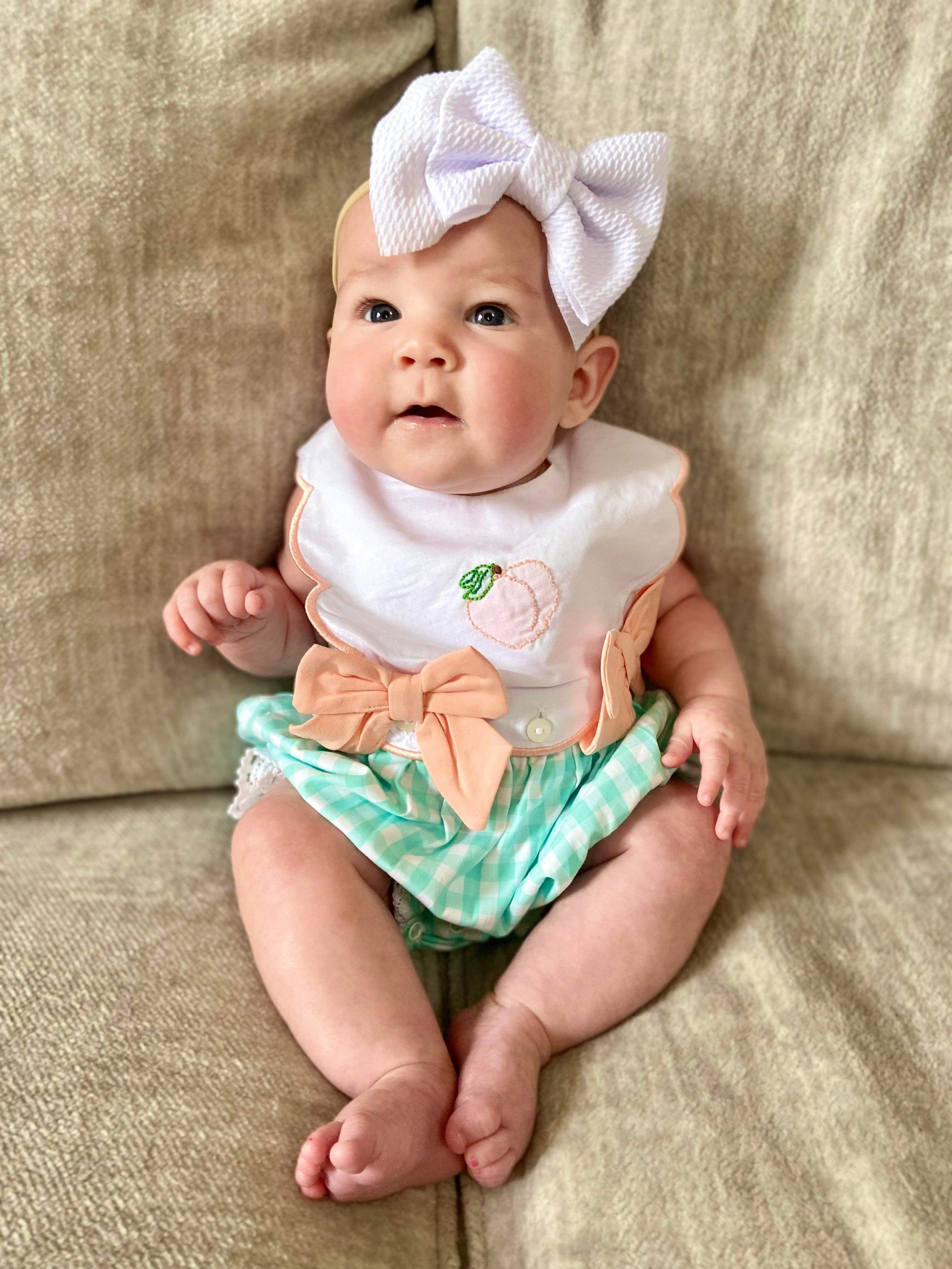 Bubble Southern Baby Outfits Girl's Peach Bubble