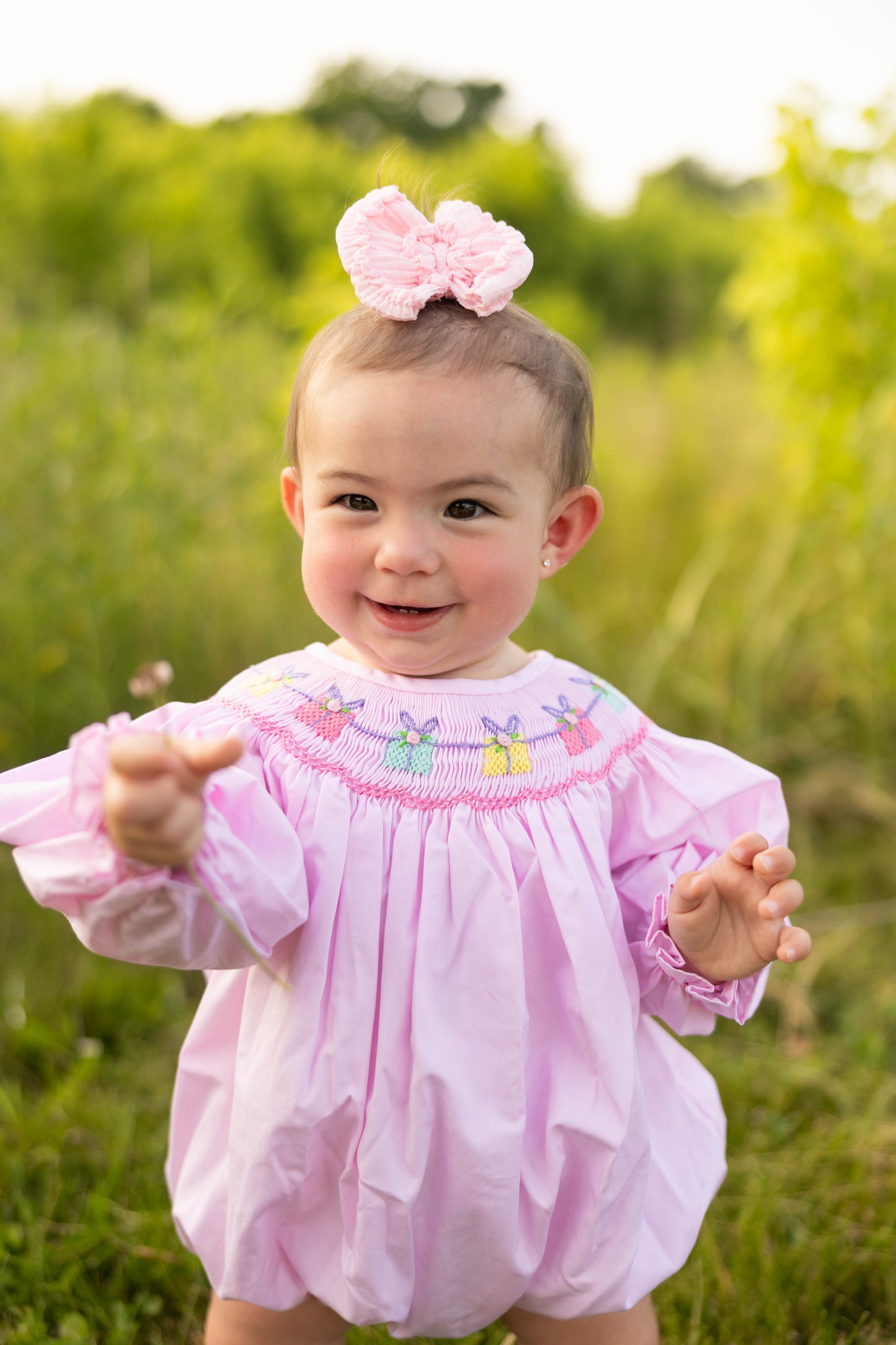 Pink Gifts Smocked Bubble