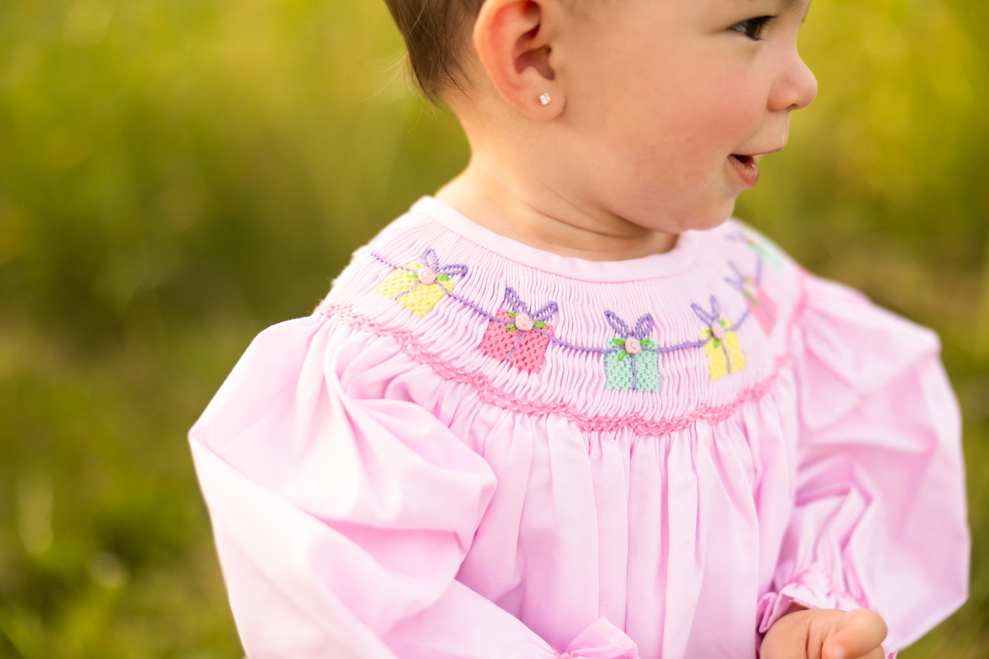 Pink Gifts Smocked Bubble