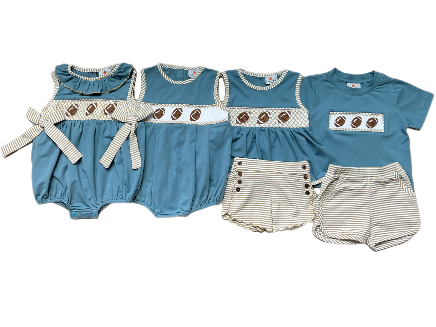 Girl’s Smocked Football Short Set