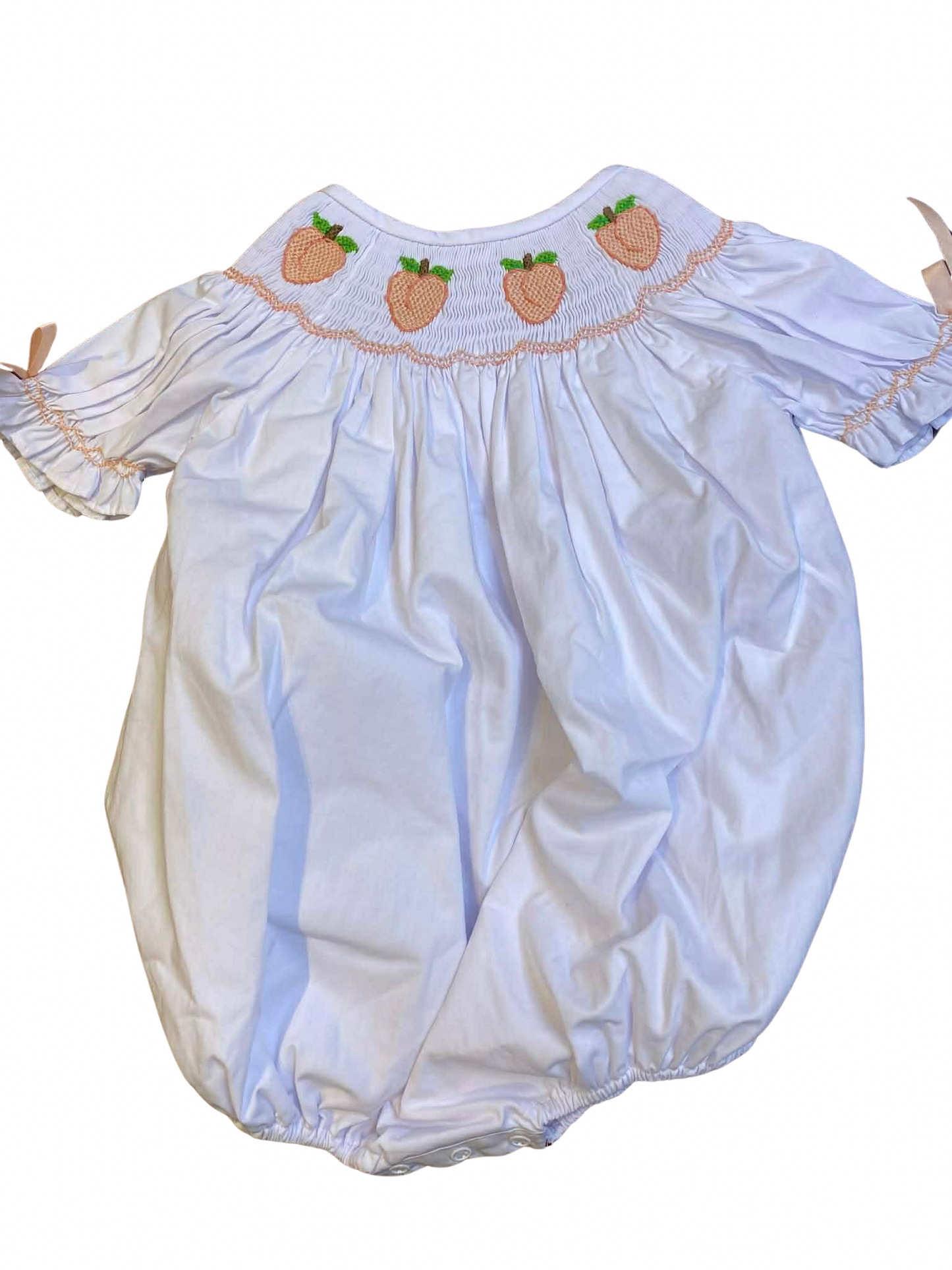 Smocked Peach Bubble