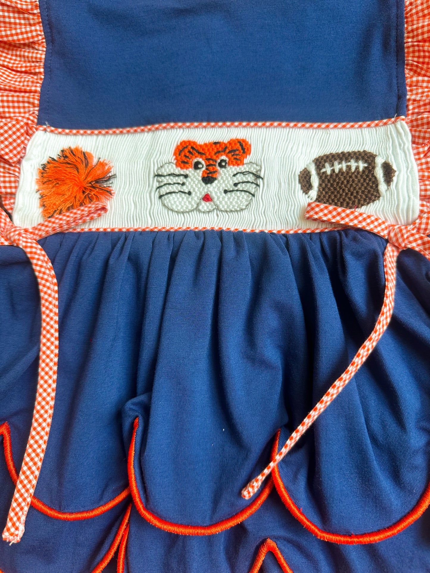 Smocked Tiger Football Short Set